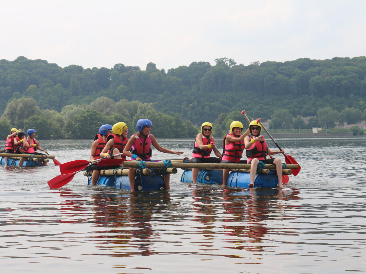 Raft building and sailing