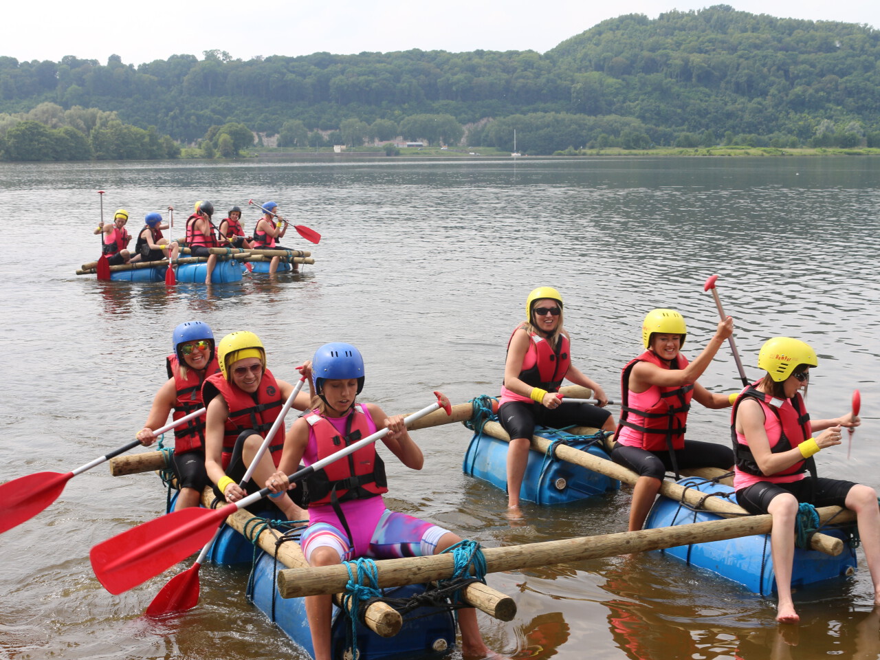 Raft building and sailing